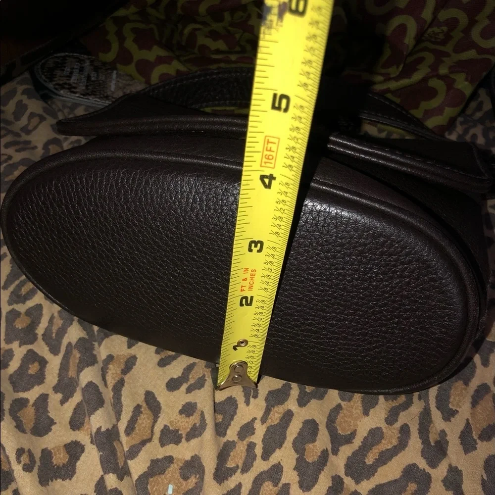 Coach brown leather crossbody authentic pebbled leather adjust cross body strap